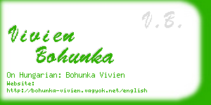 vivien bohunka business card